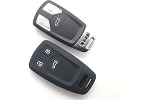 PROTEX Cover protettiva in silicone di alta qualità, 3 tasti, per Audi con sistema keyless, colore nero