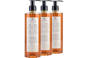 Prija Jabón líquido revitalizante para manos con ginseng - 3 frascos x 380 ml - Uso diario - Jabón de manos natural y vegano - Testado dermatológicamente