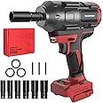 Cordless Impact Wrench for Mil--WauKee 18V Battery, 900Ft-lbs(1200N.m) Brushless Power Impact Driver, 1/2" High Torque Impact Gun with 4-Mode Speed, 6 Sockets, LED Work Light (Battery NOT included)