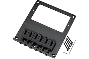 Musiclily Pro 54mm Nowoczesny Humbucker Mostek Telecaster 6 Siodełek Stopu Cynku do Gitary Elektrycznej typu Tele, Czarny