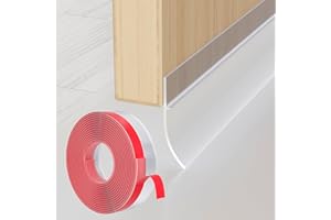 MAUDZLAN Draft Excluder Door Seal Strip 236 Inch/6M Seal and Save Tape Frame Draught Stopper Clear Silicone Self Adhesive Inserts Door Bottom Sweep Heat Cold Air Blocker Soundproof (Clear-35mm)