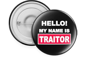 Rib Ticklerz - Funny Leaving Work Badge Novelty Gift For Work Colleague New Job Present Hello My Name Is Traitor Joke Coworker Promotion Gift Farewell Bye - BA47