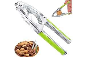 YIFLorine TANG Nussknacker Aus Edelstahl,Walnüsse Nussknacker mit Rutschfestem Nussknacker Haselnüsse 2 Nussöffnungswerkzeug Metall Walnussknacker für Pecan Walnut Mandeln Haselnüsse Pistazien