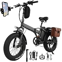 TODIMART Fat Bike Elettrica Pieghevole, Batteria da 48 V 15 Ah, Mountain Bike Per Adulti da 20 * 4 Pollici, Durata Della Batt