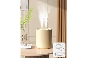 KASYDoFF Humidifier for Bedroom, 1500ML Air Humidifier for Bedroom Baby with Night Light, 1800mAh Rechargeable Humidifiers for Plants,9H Auto Shut-Off, 3 Mist Modes, Super Quiet
