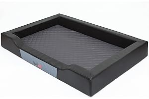 DOGGY Hobbydog L DELCZA3 legowisko dla psa Deluxe L 75 x 50 cm czarno-grafitowe, L, wielokolorowe, 1 kg