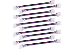 LitaElek 10pcs RGBW LED Streifen Schnellverbinder 5 Polig LED Stripe Verbinder Eckverbinder Verbindungskabel Anschlusskabel für 10mm Breit SMD 5050 RGBW LED Strip LED Band Leiste, 17cm Lang