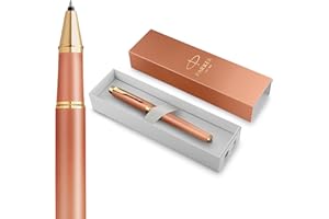 Pióro kulkowe Parker IM Writing Rituals, pomarańczowy odcień Uplifting Orange z gradientem i złotym wykończeniem, końcówka fine, czarny atrament, opakowanie prezentowe