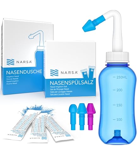 Kit Lavaggio Nasale WINCARE Con 10 Bustine Di Sale, Irrigatore Portatile A Spruzzo, 5 Modalità, Ricaricabile USB Per Adulti E Bambini