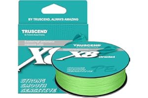 TRUSCEND Línea De Pesca Trenzada X8, Duradera Y Valiosa Línea Trenzada De Polietileno para Profesionales, MáS Delgada Rendimiento Más Suave para Lanzar Bien, Equipo De Pesca De Agua Dulce