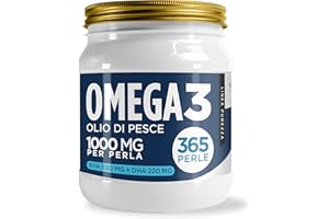 NOEBIS PHARMA Omega 3-365 Perle Softgels - 1 Grammo di Olio di Pesce per 1 Perla Softgel EPA 330 mg e DHA 220 mg - Acidi Grassi Essenziali Omega3 ad Alto Dosaggio - Puro Fish Oil