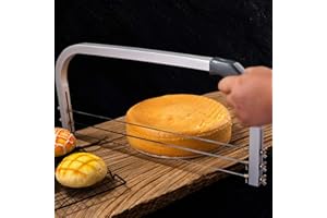 MINUS ONE Cortador de tartas de acero inoxidable de 3 alambres, cortador de tartas