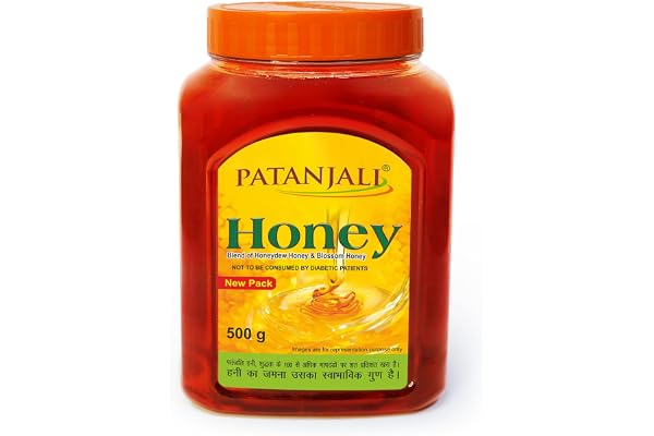 Patanjali Honey, Pure & Natural, No Sugar Added, Shahed - 500g