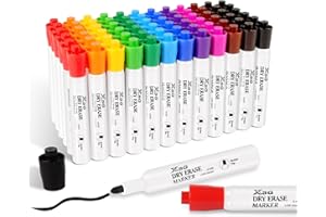 COLPART 72 White Board Markers Fine Tip - Whiteboard Markers Dry Erase Bulk Pens With Low Odor For School, Office, Home, Work On White Board & Calendar, Refrigerator