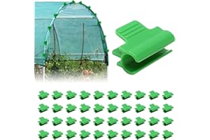 MODLOAN Greenhouse Clamps Garden Netting Clips, 40Pcs Greenhouse Film Clamps Film Row Cover Netting Tunnel Hoop Clip Garden Support Frame Clips for Season Plant Extension Greenhouse Accessories (11mm)