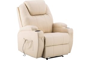 MCombo - Poltrona massaggiante elettrica, con funzione reclinabile e di riscaldamento, modello: 7061