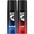 Beardo Power & Lust Perfume Body Spray (Set of 2) Get compliments with Long lasting Fougere, Aromatic Deodorant Brand | Christmas gift for men | Gift For Friends | Gift for Men