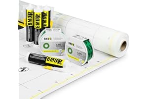 BMD Activ Control Dampfbremse 75m² (1,5m x 50m) + Klebetechnik (2x BMD san + 4x BMD Folienkleber) atmungsaktive Dampfbremsfolie
