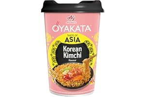 OYAKATA Instant-Nudelbecher Korean Kimchi 92 g I Würzig-sauer mit fermentiertem Gemüse & Sojasauce I Fertigmahlzeit in 3 Minuten I Perfekt für unterwegs & Zuhause I Authentische Ramen-Nudeln