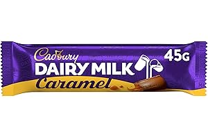 Cadbury Dairy Milk con Caramelo, Barrita de Chocolate con Leche y Caramelo, Sabor Irresistible, 45 g