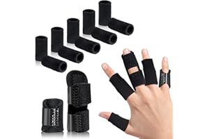 EDNYZAKRN Fingerschiene, 2er-Set Fingerbandage mit 10 Nylonhüllen Fingerschutz bei Verletzung für Trigger Finger