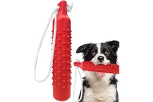 BINGPET Dog Training Dummy,Premium Retrieval Training Tool for Dogs for Water Fetch Play,Natural Rubber Dog Chew Toysy With Throwing Cord