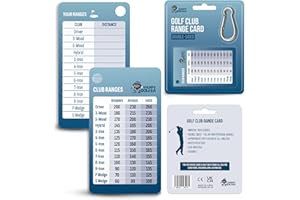 Happy Golfer Golf Club Range Chart | Distance Guide for Golfers | Essential Golf Accessory for Men & Women Who Love the Game | Golf Gift