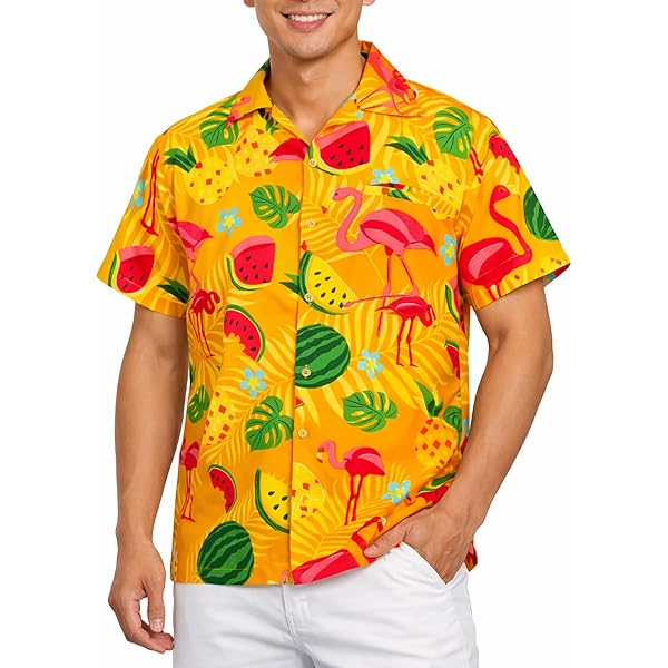 Camisas Hawaianas Originales V.H.O. Funky Camisa-Hawaiana, Manga-Corta, Skull, Verde, L Ropa Vacaciones Hawaii