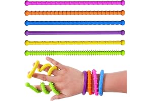 HORREX 6 stycken sensoriska leksaker silikon autism texturerade