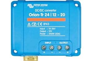 Victron Energy Orion-Tr DC to DC Converter - 24/12-Volt 20 amp 240-Watt - IP43 Protected - for Dual Battery Systems - Non-Isolated