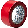 Shadow Foam PVC Floor Marking Tape | Premium Vinyl Safety Marking Tape| For Warehouses, Industry, Shops | 33M Single Roll (Red, Single 50mm)