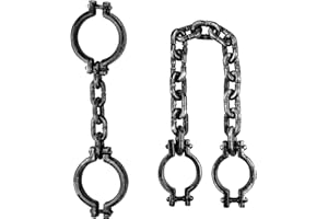 AOFOX Halloween finte Manette in plastica Polso Manette Prop Prigione Manette Caviglie Catene per Halloween Party Cosplay Decorazioni