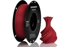 ‎TINMORRY Matte PLA Filament 1.75mm, TINMORRY PLA 3D Druck Filament, Kompatibel mit Bambu Lab FDM 3D Drucker, 1 KG 1 Spule, Rot