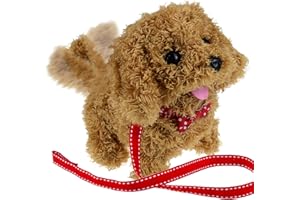 bdao gift Electronic Pet Dog toy, Electronic Plush Puppy Toy,Pet For Girls Kids Interactive Toy Walks,Barks,Shake Tail Animal Toy (Teddy)