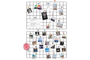 Pukkr Multifunctional Decorative Wall Display Mesh | Black Metal Art Display Photo Wall | Pack of 2