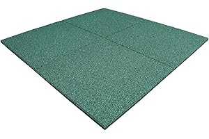 ‎LANDGRID LANDGRID 1m² Fallschutzmatten Grün 50x50x2,5cm Gummimatte Rutsche Spielplatz Boden Kinder Garten