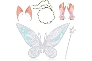 LOEPENLE Ali da Fata Bambina,Ali da Fata Adulto Donna,Ali di Fata Donna Principessa,Ali Fata Bambina,Ali di Farfalla per Bambini,Ali di fata,Ali di Fata a Farfalla per Halloween Carnevale Feste di Cosplay
