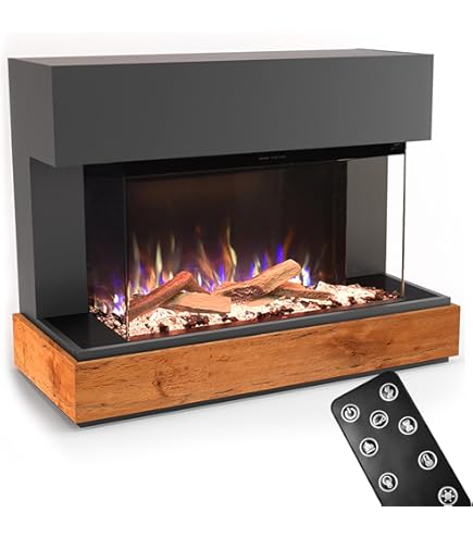 GLOW FIRE Elektrokamin Insert 106 - 3D LED Kamin Mit Heizung 1800W, App Steuerung