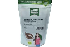 NaturGreen - Semillas de Lino, Lino Marrón Ecológico, Semilla Natural, Omega 3 y Estrógenos débiles, Fuente de Fibra, Apto para Veganos - 500g