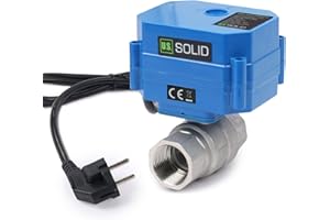 U.S. Solid Valvola a sfera motorizzata da 3/4" con spina 220VAC DN20 in acciaio inox, ritorno automatico, normalmente chiuso