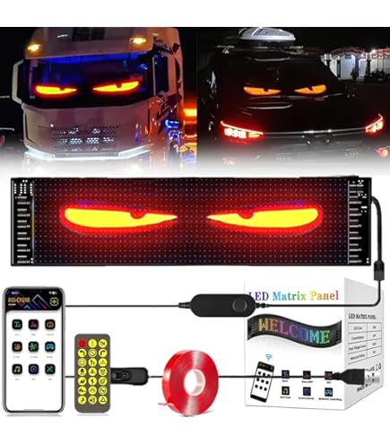 Autos Windschutz scheibe LED Devil Eyes Light Animiertes Dämonen licht für Autos