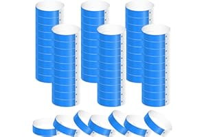 KINBOM 600 Pièces Bracelet Neon Bleu, Bracelets en Papier Imperméables Bracelets d'Événement Bracelets pour Événements Concerts Parcs d'Attractions Bars(Bleu)