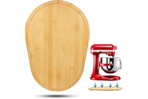 CBJEHIFEY Planche coulissante en bambou pour robot de cuisine Kitchen Aid de 5 à 8 m², support coulissant pour bol mélangeur Kitchenaid accessoires, tapis de mélangeur, planche coulissante pour accessoires de