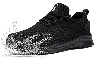 FLOWING PLUME Waterproof Trainers Men Women Lightweight Running Walking Shoes Cushioning Sport Gym Slip on Casual Jogging Sneaker