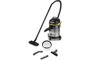 Karcher DVAC 2200 Drum Vacuum Cleaner with Blower Function, 2200W Powerful Suction, 22L Bagless Dust Container, 10m Operating Radius, for Carpets, Hard Floors & Home Cleaning, Black/Yellow