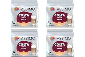 Tassimo Costa Latte 4 Pack, 32 T-Discs