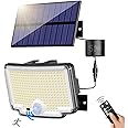 nipify Solar Lights Outdoor,[310LED/3 Mode & Remote] Solar Security Lights Outdoor Motion Sensor, IP65 Waterproof Solar Powered Pir Wall Lights with Split Solar Panel for Garden, Yard