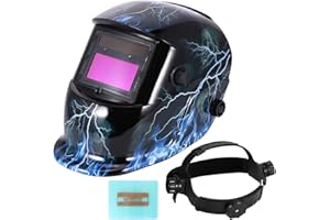 COZHYESS Auto Darkening Welding Helmet, Adjustable Welding Mask, Battery & Solar Powered, Welders Helmet, Welding Helmets, Auto Darkening Welding Helmet, for TIG MIG ARC(Lightning)