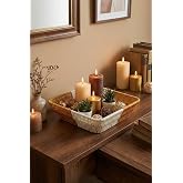 BUFFER Kare &Ccedil;ift Renkli Plastik Rattan Sepet, &Ccedil;ok Ama&ccedil;lı Banyo ve Mutfak D&uuml;zenleyici, Yıkanabilir Organizer, 23.5x23.5x7.5 cm