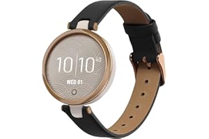 kwmobile Pasek do zegarka z prawdziwej skóry, kompatybilny z Garmin Lily Sport – tracker fitness, zapasowy sportowy pasek na nadgarstek z zapięciem